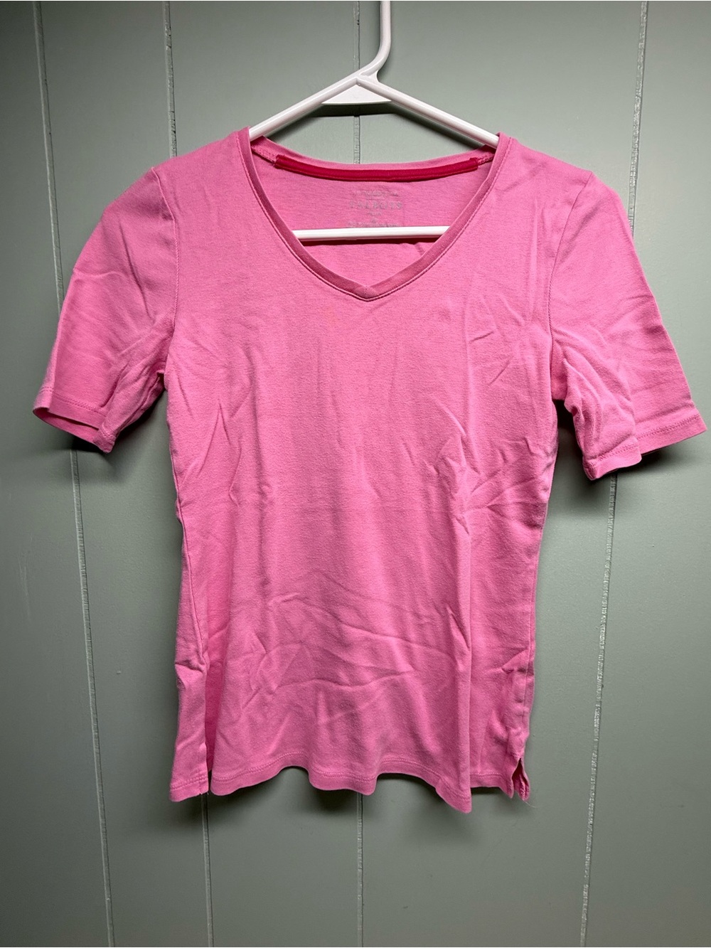 Talbots Pink V-Neck Short Sleeve Tee